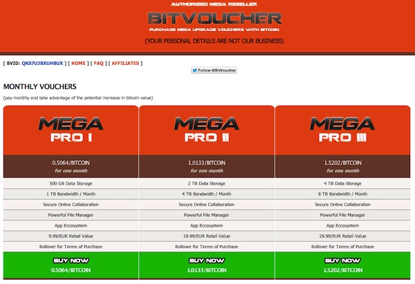 Bitcoin BitVoucher Mega