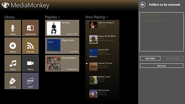 Player musicale Windows 8