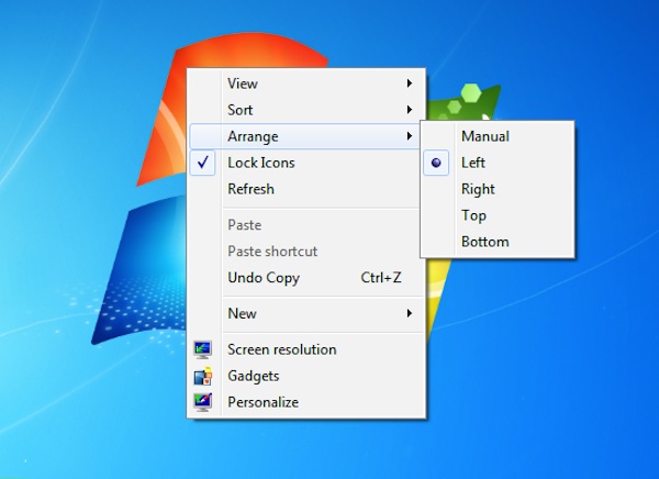 Organizzare icone desktop