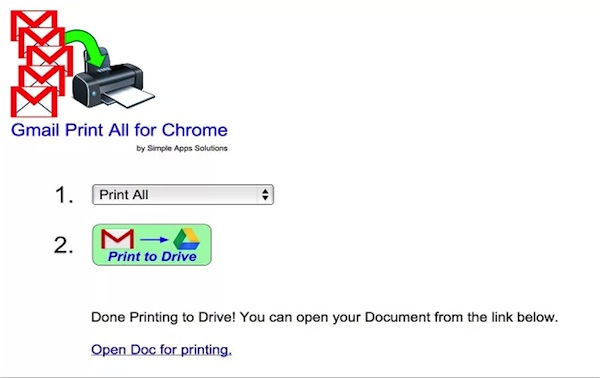 Stampare esportare email gmail
