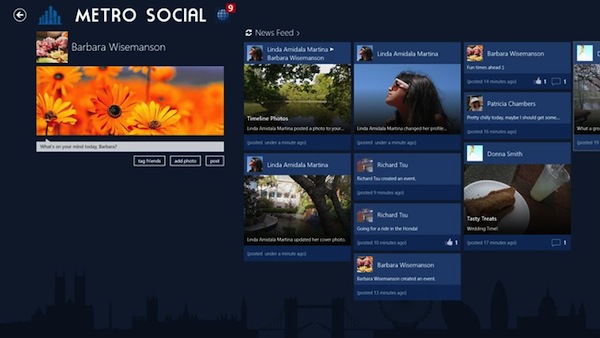 App Facebook metro windows 8