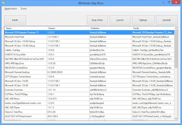 gestire app metro windows 8