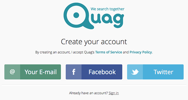 Registrarsi su Quag - Geekissimo.com