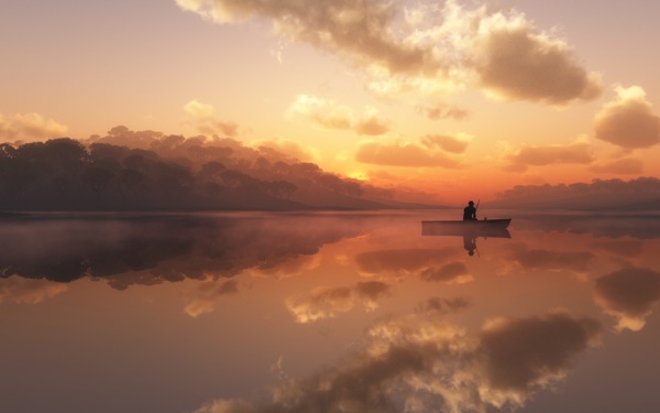 clouds-fisherman-boat-lake-reflection-gone-fishin-movies