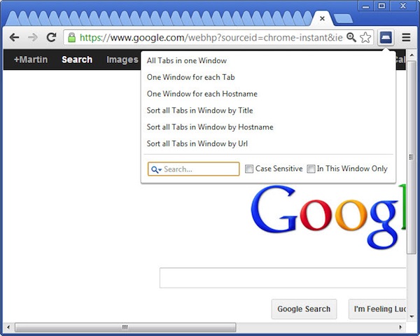 gestire schede aperte google chrome