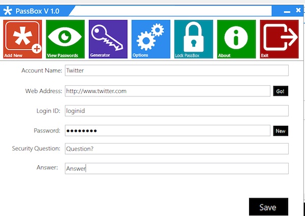 gestire password su windows