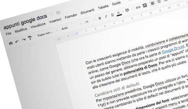 Appunti Google Docs