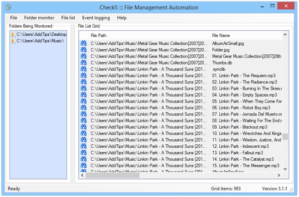 monitorare cartelle windows