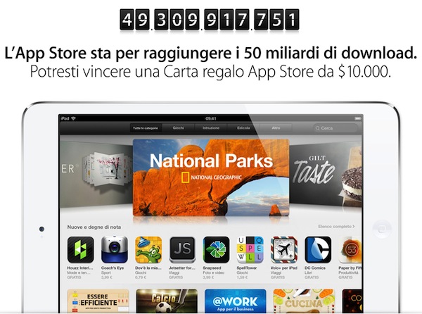 Concorso App Store 50 miliardi download