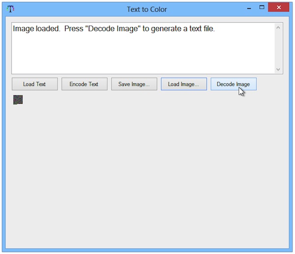 Text to Color, codificare messaggi di testo in immagini BMP