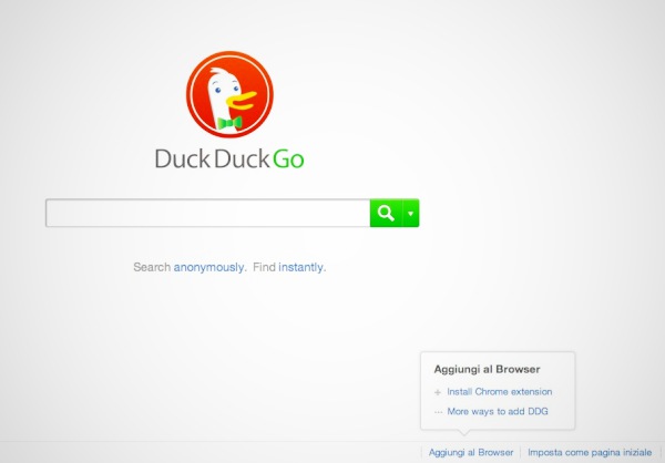 DuckDuckGo predefinito