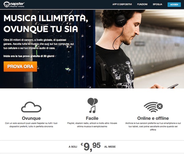 Napster Unlimited Italia