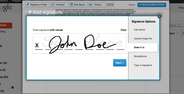 firmare documenti da gmail