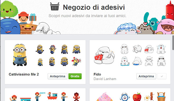 Adesivi di Facebook