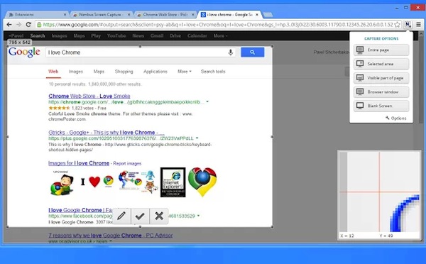 Nimbus Screen Capture, catturare e modificare screenshot da Chrome
