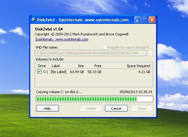 Disk2VHD