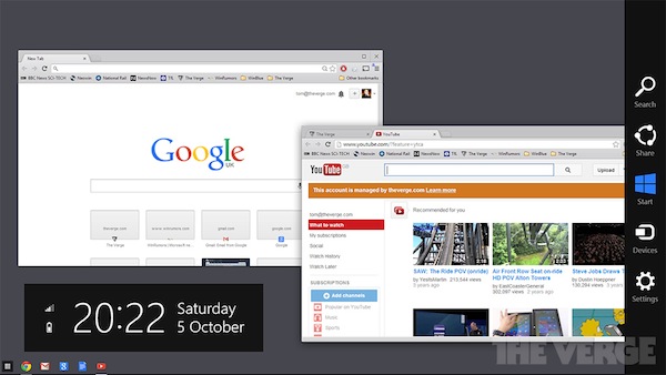 Chrome OS Windows 8
