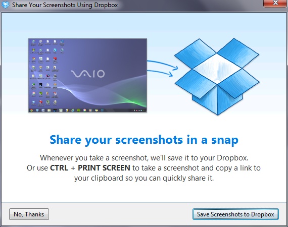 Dropbox screenshots