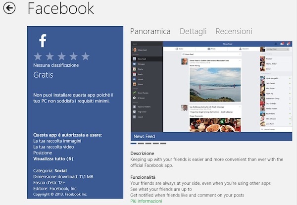 Facebook Windows 8.1