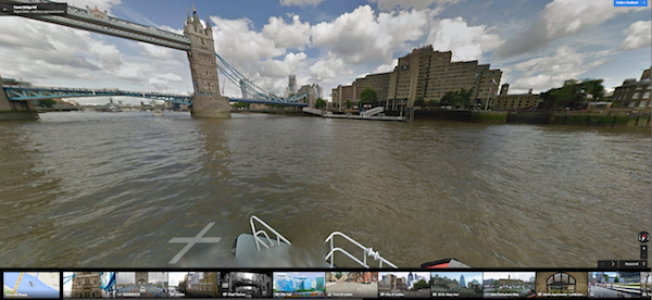 Street View, Google porta gli utenti sulle acque del fiume Tamigi