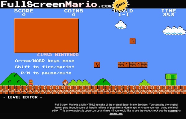 Super Mario HTML5
