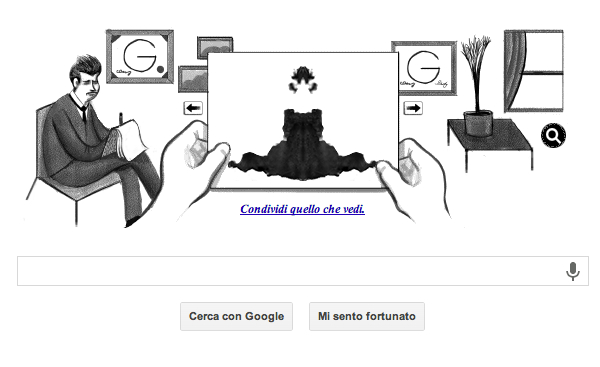 Google omaggia Hermann Rorschach con un doodle interattivo