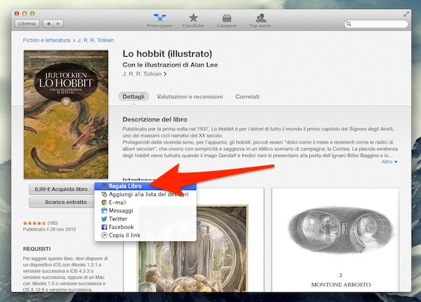 Apple, introdotta l'opzione regalo su iBookstore