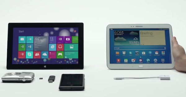 Spot Surface vs Galaxy Tab