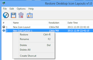 ReIcon, salvare e ripristinare il layout delle icone sul desktop
