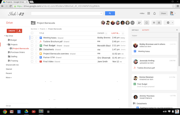 Google Drive introduce la funzione activity stream