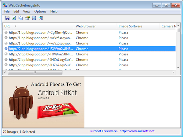 WebCacheImageInfo, ottenere info sulle immagini nella cache dei browser