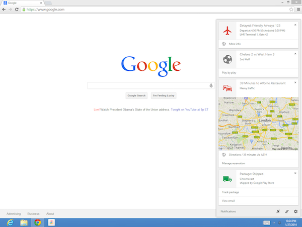 Google Now debutta su desktop grazie a Chrome