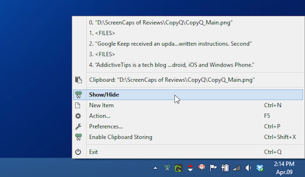 CopyQ, espandere le classiche funzioni della clipboard di Windows