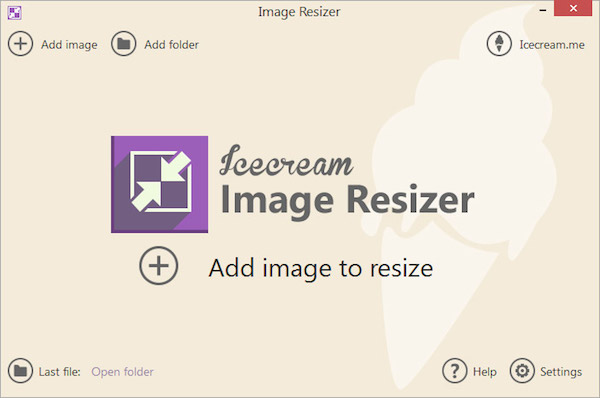Icecream Image Resizer, ridimensionare immagini mediante preset