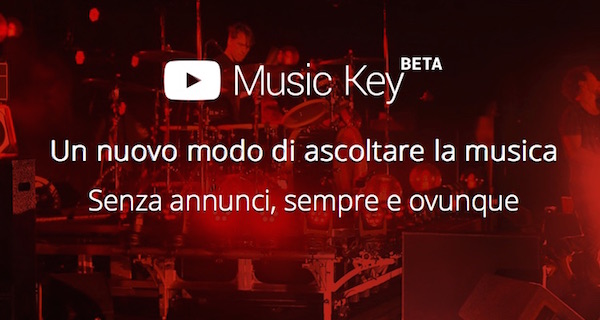 Screenshot dell'immagine di presentazione di YouTube Music Key