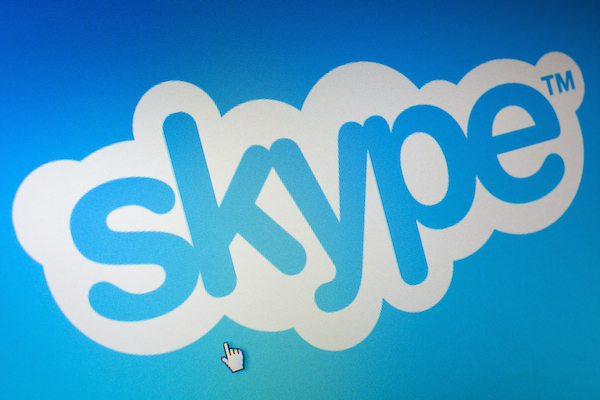 Foto che mostra il logo di skype