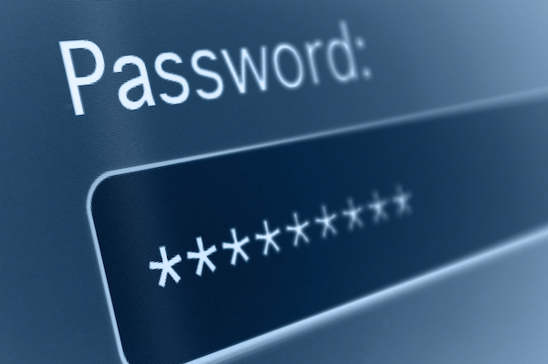 Immagine che mostra l'inserimento di una password in un form online