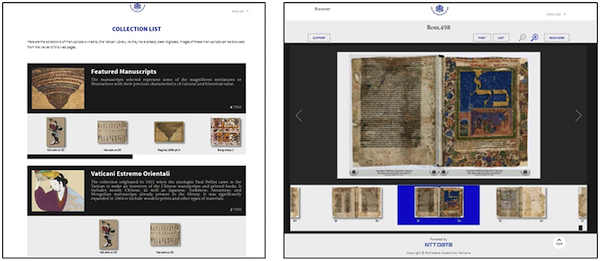 Immagine che mostra il progetto di digitalizzazione della Biblioteca Apostolica Vaticana portato avanti da NTT DATA 