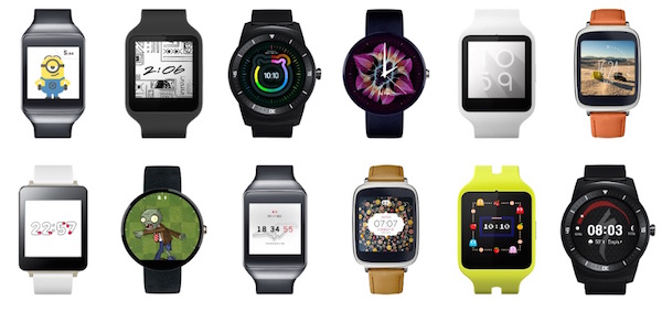 Screenshot dell'immagine degli smartwatch Android Wear presente sul sito Google