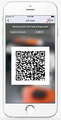 Immagine che mostra il funzionamento di 2Pay su iPhone 