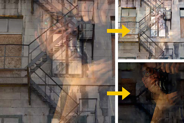 Immagine che mostra il funzionamento del nuovo algoritmo del MIT che elimina i riflessi sulle foto
