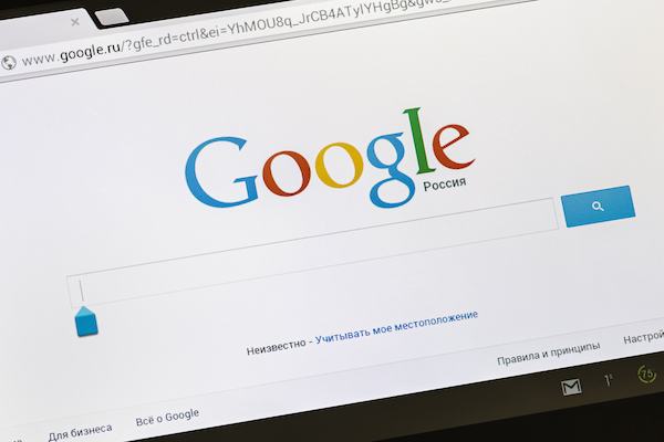 Foto che mostra la pagina principale di Google Search da Chrome