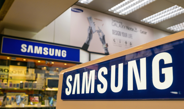 Foto che mostra il logo Samsung 