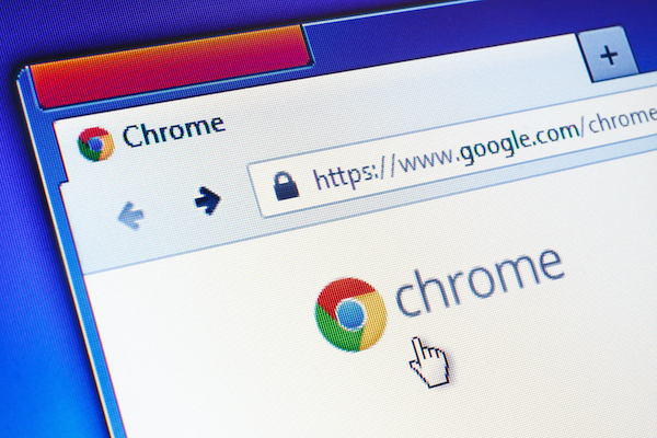 Foto che mostra la finestra di Google Chrome