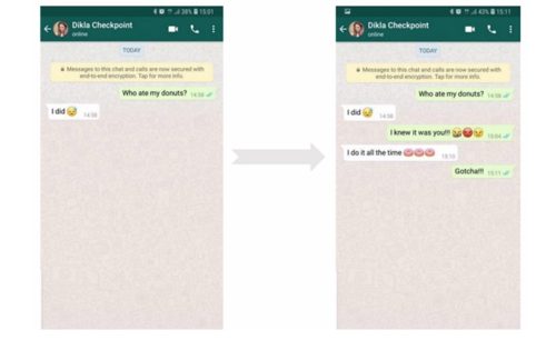 modificare chat WhatsApp